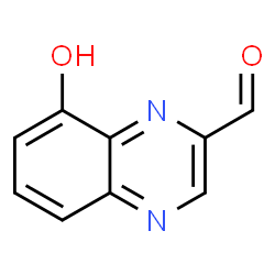 2-Quinoxalinecarboxaldehyde,8-hydroxy- Structure