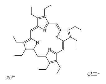 2,3,7,8,12,13,17,18-辛乙基-21H,23H-卟吩钌(II)羰基结构式