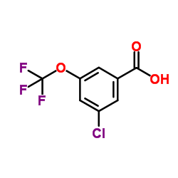 3-氯-5-(三氟甲氧基)苯甲酸结构式