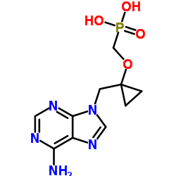 P-[[[1-[(6-氨基-9H-嘌呤-9-基)甲基]环丙基]氧基]甲基]-磷酸结构式
