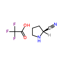 (2S)-pyrrolidine-2-carbonitrile;2,2,2-trifluoroacetic acid Structure