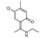 4-chloro-6-[1-(ethylamino)ethylidene]-3-methylcyclohexa-2,4-dien-1-one结构式