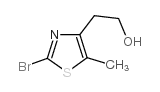 2-溴-4-(2-羟乙基)-5-甲基噻唑结构式