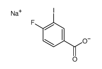 sodium 4-fluoro-3-iodo-benzoate结构式