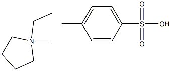 1-乙基-1-甲基吡咯烷对甲苯磺酸盐结构式