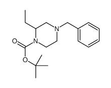 1-N-Boc-4-N-苄基-2-乙基哌嗪结构式