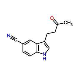 3-(3-Oxobutyl)-1H-indole-5-carbonitrile结构式