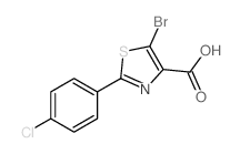 5-溴-2-(4-氯苯基)噻唑-4-羧酸结构式