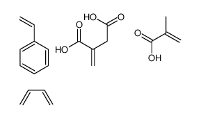 buta-1,3-diene,2-methylidenebutanedioic acid,2-methylprop-2-enoic acid,styrene结构式