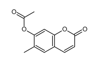 (6-methyl-2-oxochromen-7-yl) acetate Structure