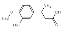 3-氨基-3-(4-甲氧基-3-甲基苯基)丙酸结构式