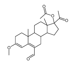 [(8R,9S,10R,13S,14S,17R)-17-acetyl-6-formyl-3-methoxy-10,13-dimethyl-1,2,7,8,9,11,12,14,15,16-decahydrocyclopenta[a]phenanthren-17-yl] acetate Structure