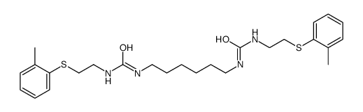 1-[2-(2-methylphenyl)sulfanylethyl]-3-[6-[2-(2-methylphenyl)sulfanylethylcarbamoylamino]hexyl]urea Structure