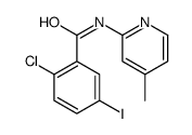 2-chloro-5-iodo-N-(4-methylpyridin-2-yl)benzamide Structure
