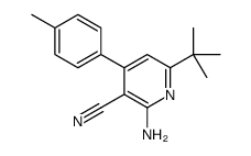 2-amino-6-tert-butyl-4-(4-methylphenyl)pyridine-3-carbonitrile Structure