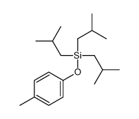 (4-methylphenoxy)-tris(2-methylpropyl)silane结构式