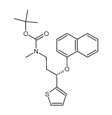 (S)-tert-butyl methyl(3-(naphthalen-1-yloxy)-3-(thiophen-2-yl)propyl)carbamate结构式