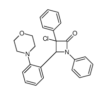3-chloro-4-(2-morpholin-4-ylphenyl)-1,3-diphenylazetidin-2-one结构式