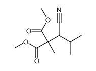 dimethyl 2-(1-cyano-2-methylpropyl)-2-methylpropanedioate结构式