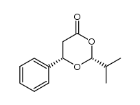 (2R,6S)-2-isopropyl-6-phenyl-1,3-dioxan-4-one结构式