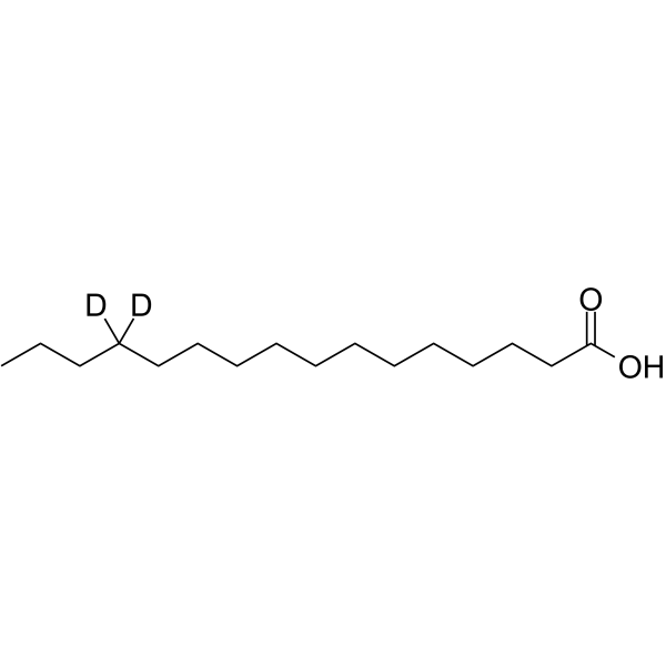 Palmitic acid-d2-1 Structure