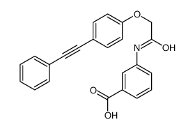 3-[[2-[4-(2-phenylethynyl)phenoxy]acetyl]amino]benzoic acid Structure