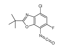 2-tert-butyl-4-chloro-6-fluoro-7-isocyanato-1,3-benzoxazole Structure