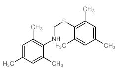 Benzenamine,2,4,6-trimethyl-N-[[(2,4,6-trimethylphenyl)thio]methyl]-结构式