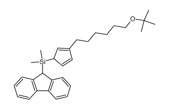 t-butoxyhexylcyclopentadienyl(9-fluorenyl)dimethylsilane Structure