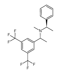 (R)-1-(3,5-bis(trifluoromethyl)phenyl)-N-methyl-N-((R)-1-phenylethyl)ethanamine结构式