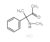 2-Butanone,3-(methylamino)-3-phenyl-, hydrochloride (1:1) Structure