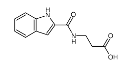 N-(1H-Indol-2-ylcarbonyl)-beta-alanine Structure