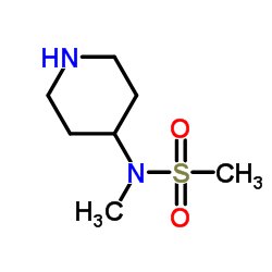 N-甲基-N-(哌啶-4-基)甲基磺酰胺结构式