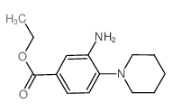 3-氨基-4-(1-哌啶基)苯甲酸乙酯结构式