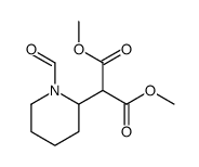 dimethyl 2-(1-formylpiperidin-2-yl)propanedioate结构式