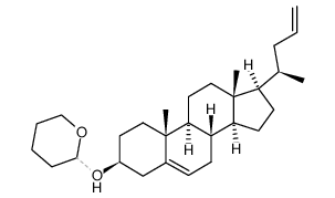 2-(((3S,8S,9S,10R,13R,14S,17R)-10,13-dimethyl-17-((R)-pent-4-en-2-yl)-2,3,4,7,8,9,10,11,12,13,14,15,16,17-tetradecahydro-1H-cyclopenta[a]phenanthren-3-yl)oxy)tetrahydro-2H-pyran结构式