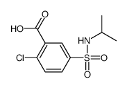 2-氯-5-[(异丙基氨基)磺酰基]苯甲酸结构式