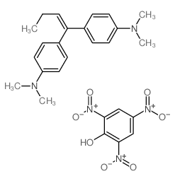 4-[1-(4-dimethylaminophenyl)but-1-enyl]-N,N-dimethyl-aniline; 2,4,6-trinitrophenol Structure