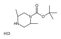 反式-2,5-二甲基哌嗪-1-羧酸叔丁酯盐酸盐结构式