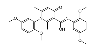 N,1-bis(2,5-dimethoxyphenyl)-2,6-dimethyl-4-oxopyridine-3-carboxamide Structure