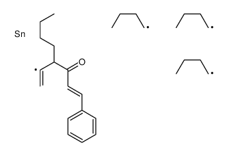 1-phenyl-4-(1-tributylstannylethenyl)oct-1-en-3-one Structure