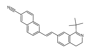 6-[(E)-2-(1-tert-Butyl-3,4-dihydro-isoquinolin-7-yl)-vinyl]-naphthalene-2-carbonitrile结构式