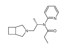 (S)-(+)-N-Propionyl-N-(2-pyridyl)-1-(3-azabicyclo<3.2.0>-heptano)-2-aminopropan结构式