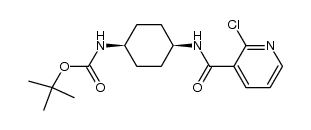 syn-{4-[(2-chloro-pyridine-3-carbonyl)-amino]-cyclohexyl}-carbamic acid tert-butyl ester Structure