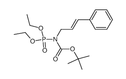 tert-butyl (diethoxyphosphoryl)(3-phenylallyl)carbamate Structure