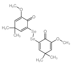 2-methoxy-6-[(5-methoxy-3,3-dimethyl-6-oxo-1-cyclohexa-1,4-dienyl)selanylselanyl]-4,4-dimethyl-cyclohexa-2,5-dien-1-one Structure