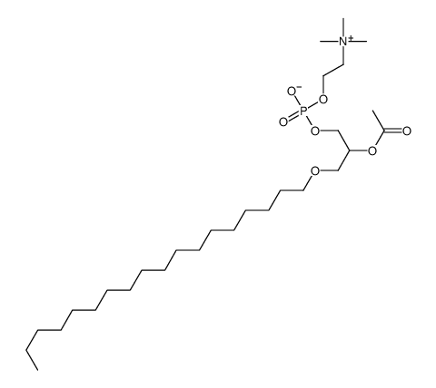 1-0-octadecyl 2-0-acetyl sn-glycero-3-phosphorylcholine结构式