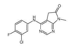 4-(3-chloro-4-fluoroanilino)-7-methyl-5H-pyrrolo[2,3-d]pyrimidin-6-one Structure