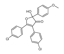 2-hydroxy-2,4-bis(p-methoxyphenyl)-5-(p-chlorophenyl)furan-3-one Structure