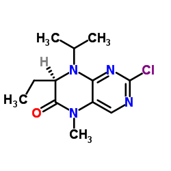 (R)-2-氯-7-乙基-8-异丙基-5-甲基-7,8-二氢蝶啶-6(5H)-酮图片